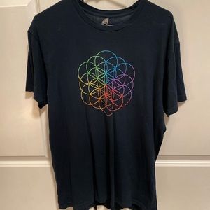 COLDPLAY "A Head Full of Dreams" World Tour 2016 -official shirt DARK NAVY BLUE